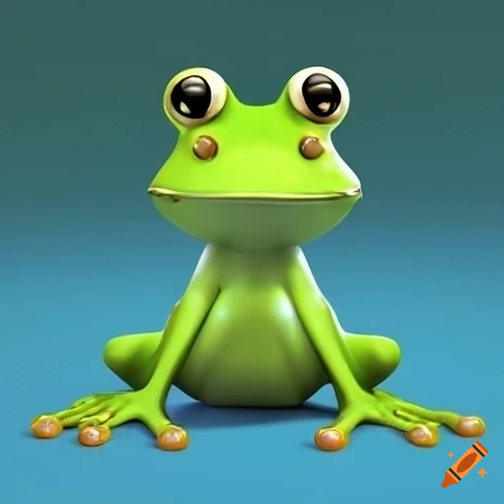 3d frog with 'it is wednesday my dudes' slogan