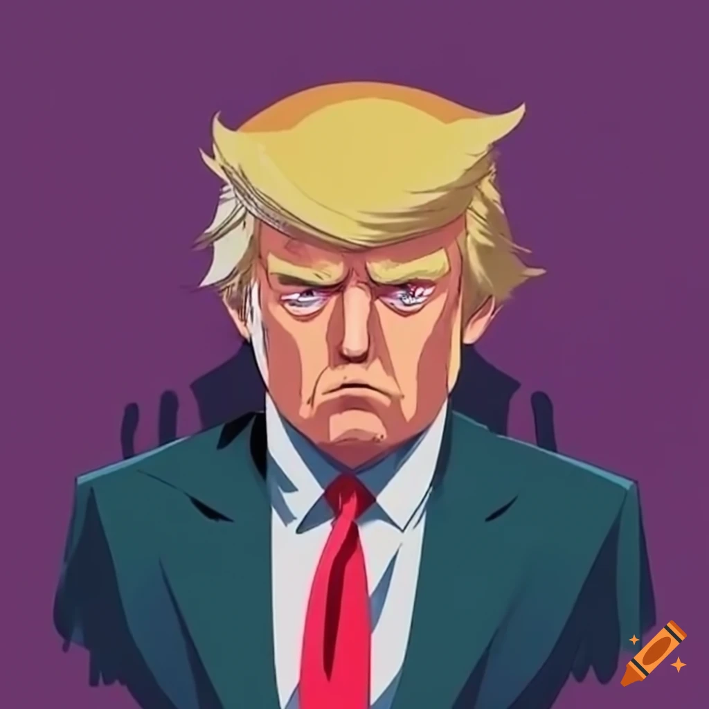 Depiction of donald trump as a super villain on Craiyon