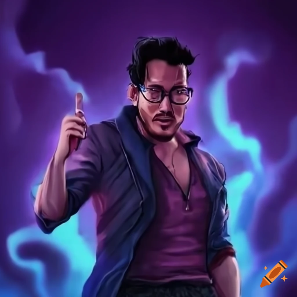 Portrait of markiplier on Craiyon