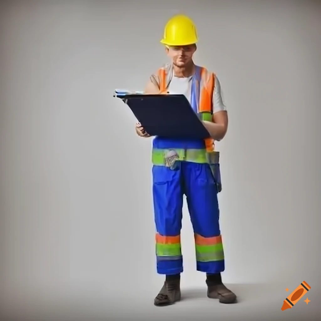 image of a construction worker with a clipboard