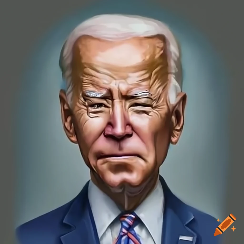Cartoon depiction of joe biden taking a nap on craiyon