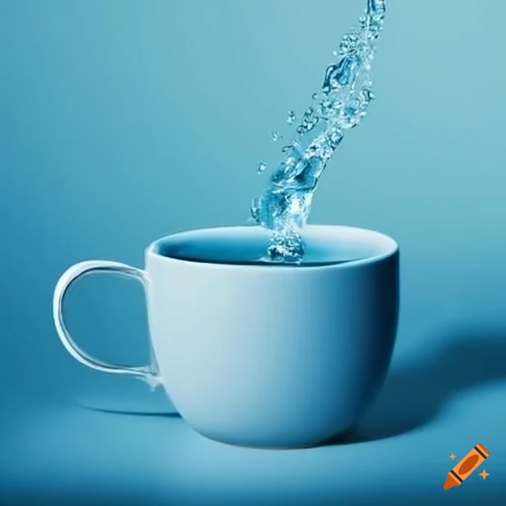 Refreshing water in a cup