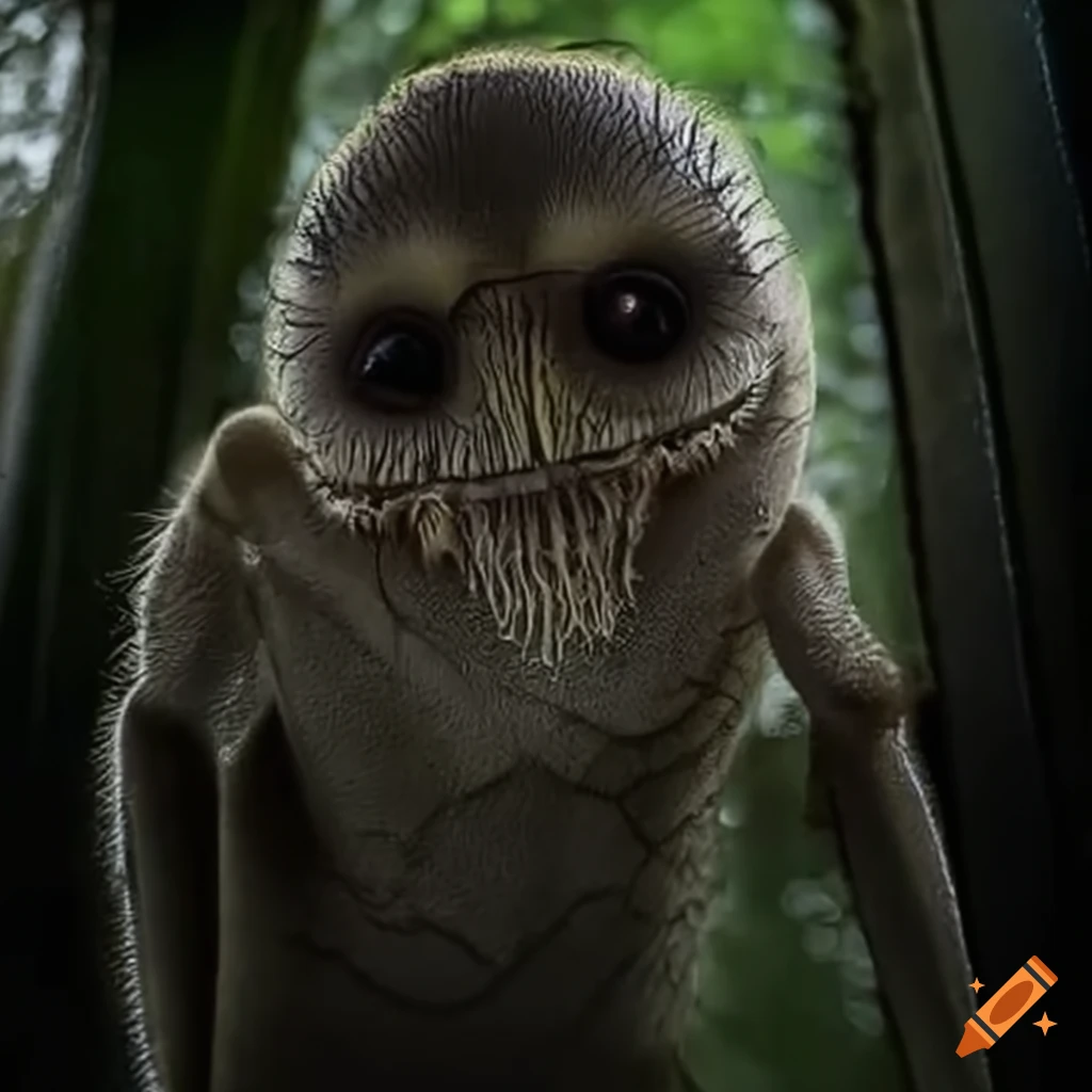 image of a cryptid named Boogus by the window