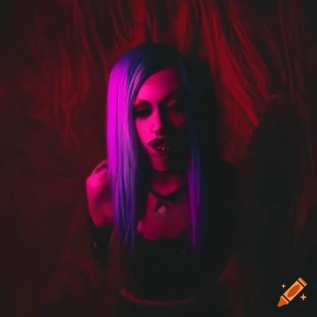 Album cover of an emo ghostwoman on Craiyon