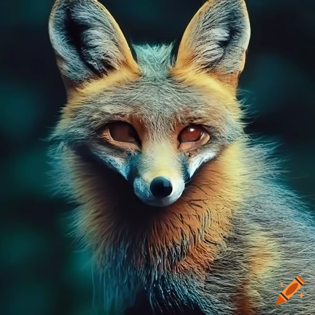 Fox skull illustration