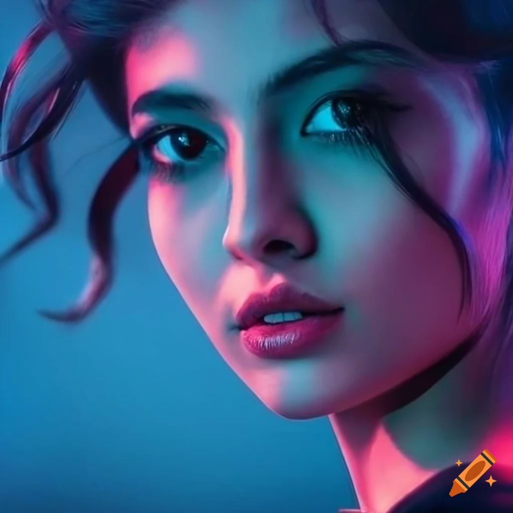 closeup portrait of a stunning Indian female model