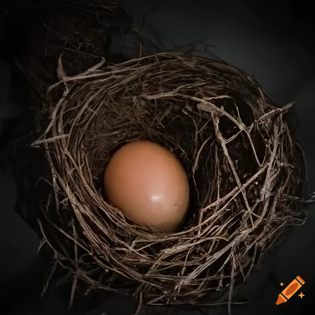 Bird eggs in nest on Craiyon