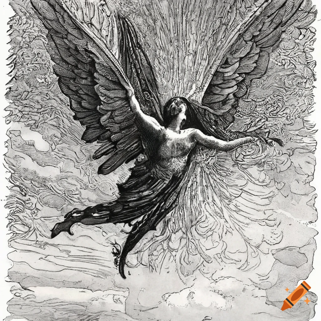 Fallen Angel Drawing Azrael Lucifer PNG, Clipart, Angel, Archangel, Azrael,  Barbie Mariposa, Black And White Free