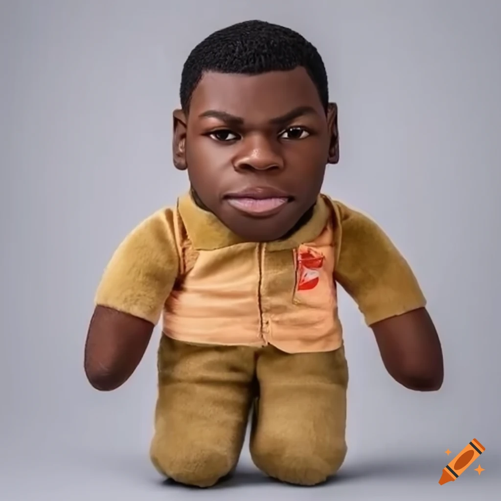 realistic John Boyega plushie toy