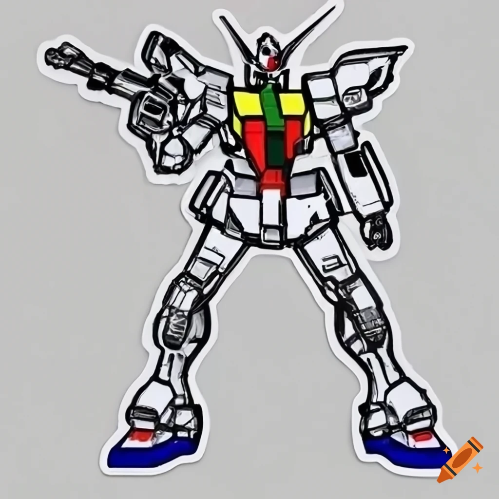 energetic sticker with bright colors in kinetic art style