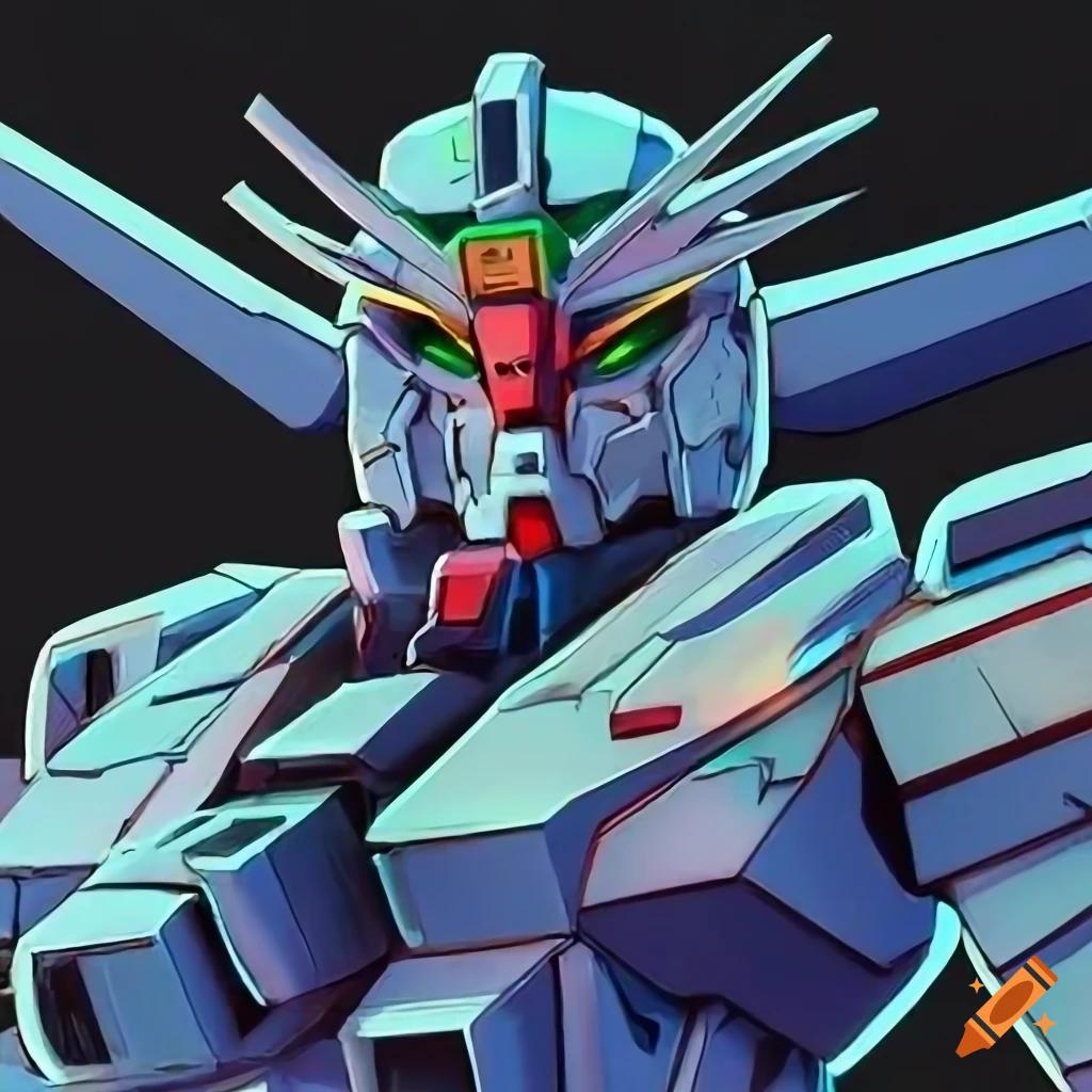 holographic Gundam sticker