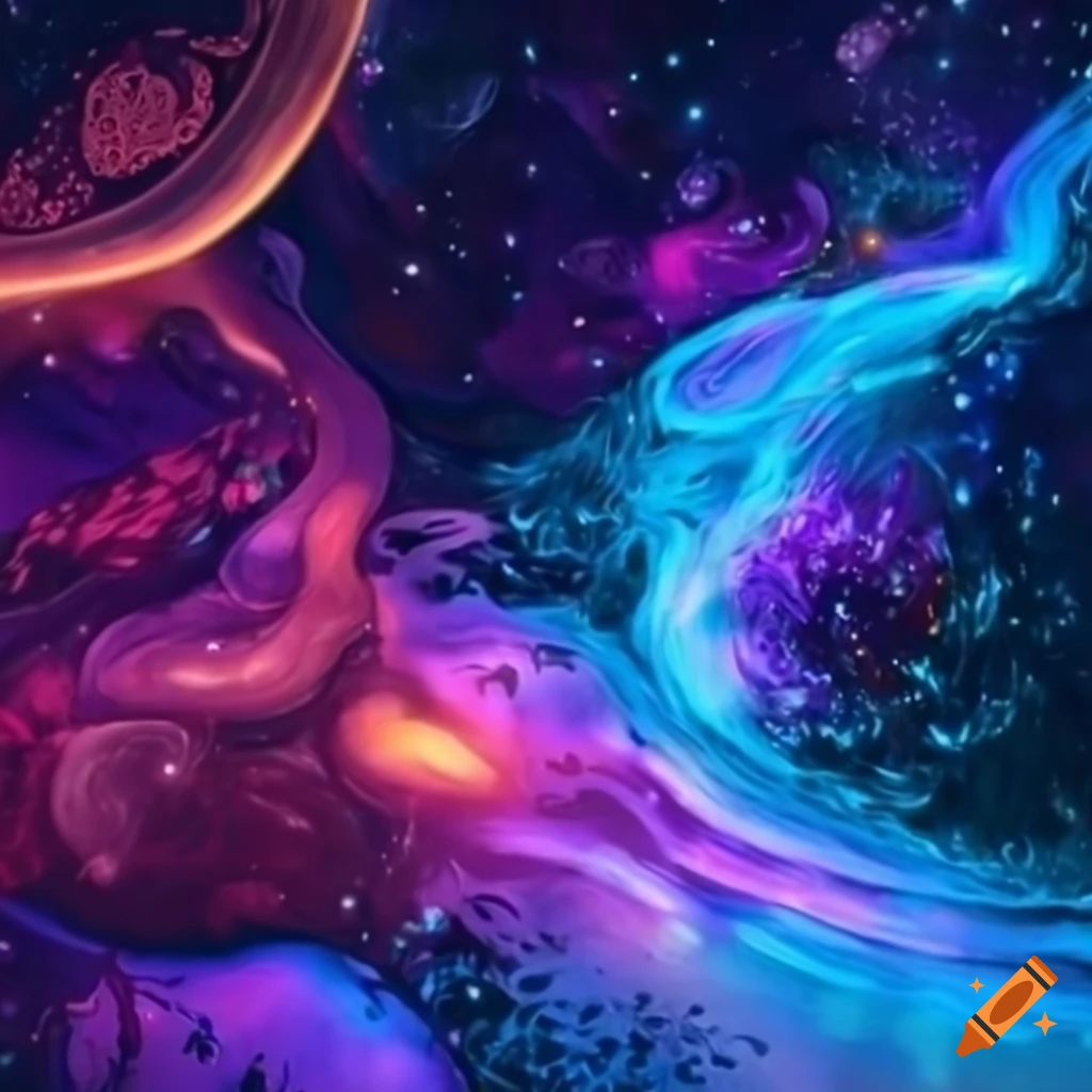 Vibrant cosmic numbers in a stunning composition