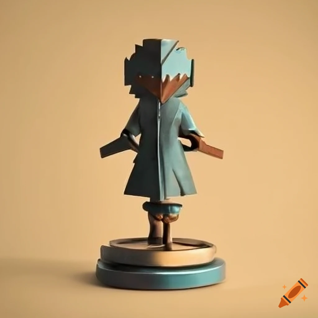 metal sculpture inspired by the Zelda game