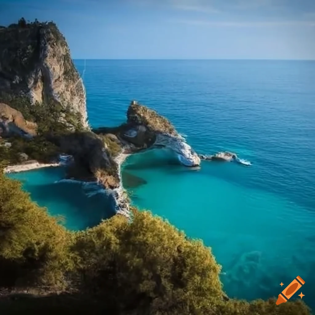 view of a Mediterranean sea resort