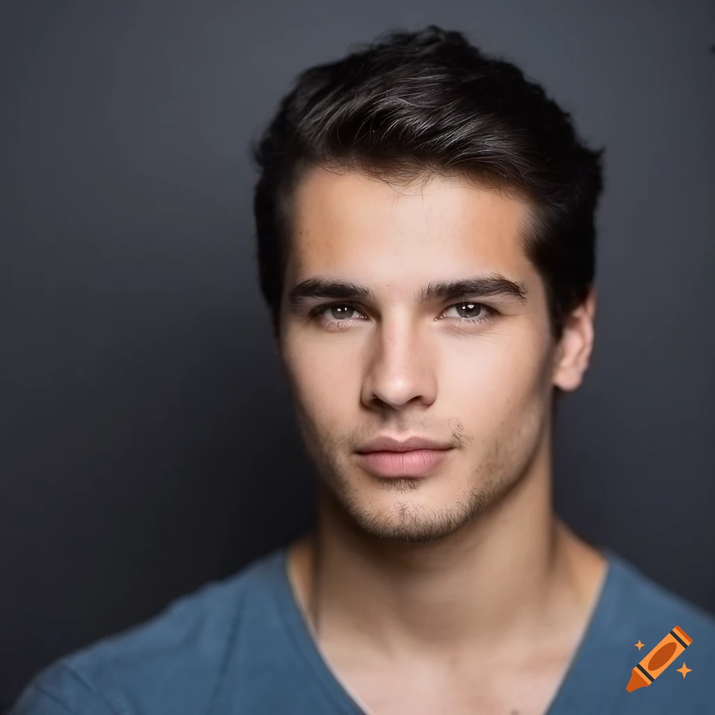 Headshot Of A Handsome French Man With Dark Hair And Light Blue Eyes On Craiyon 2789