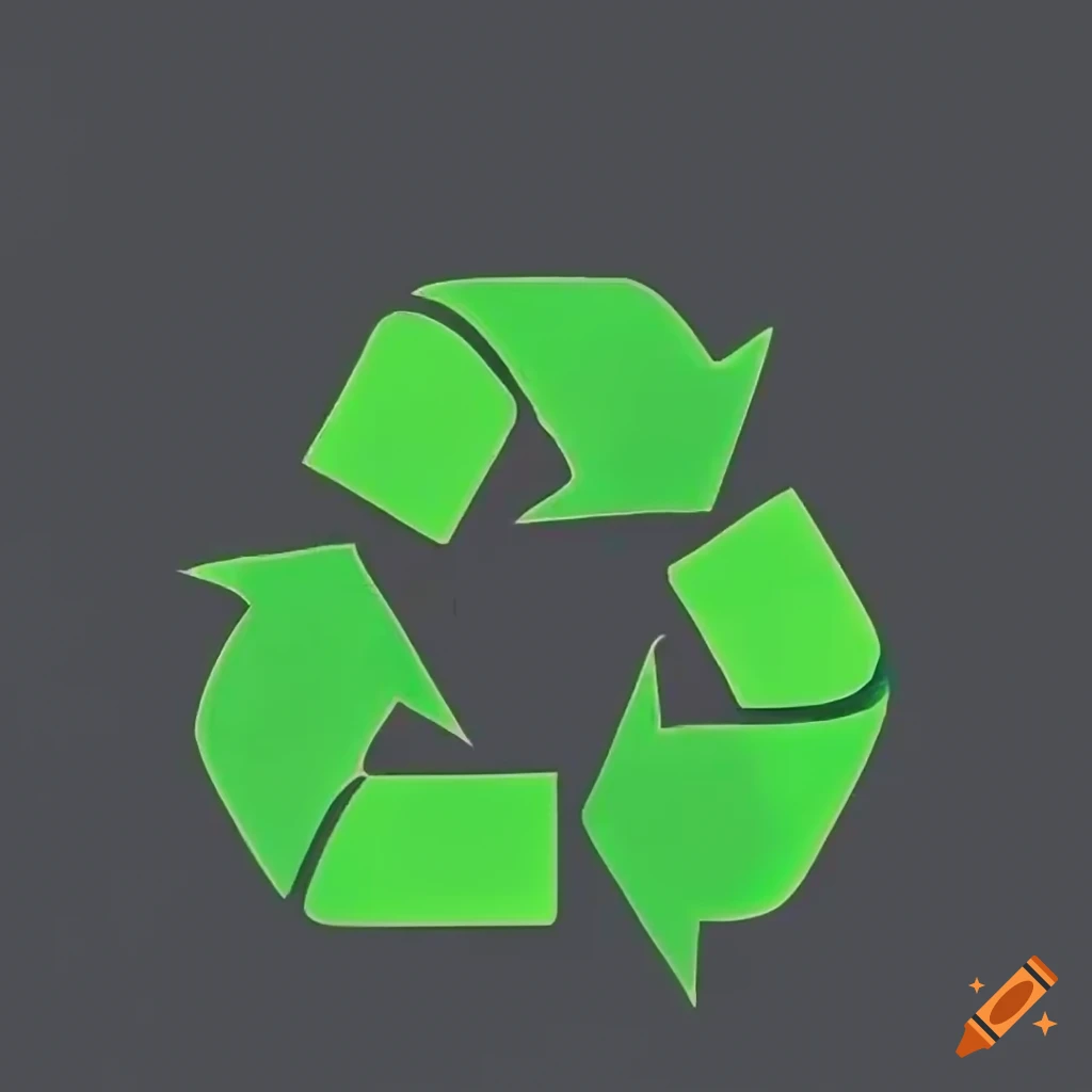 Green recycling logo on Craiyon