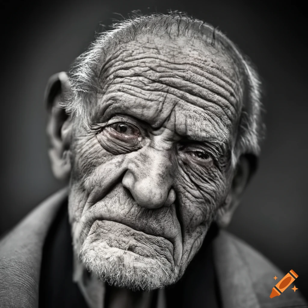 portrait of an elderly man in Paris