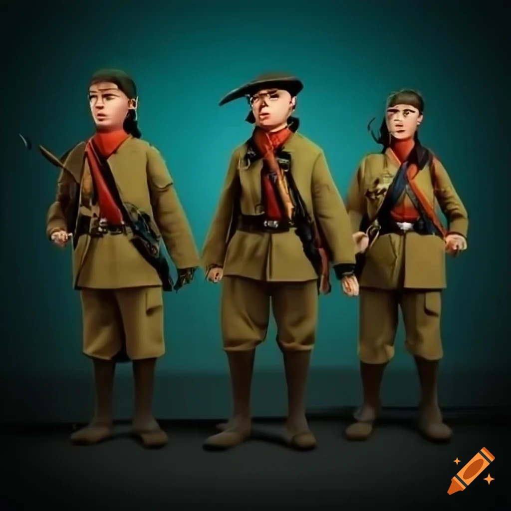 photorealistic image of a diverse group of German scouts