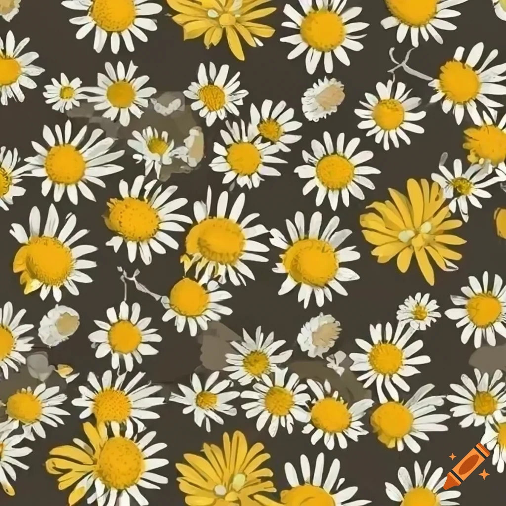 repeating pattern of daisies
