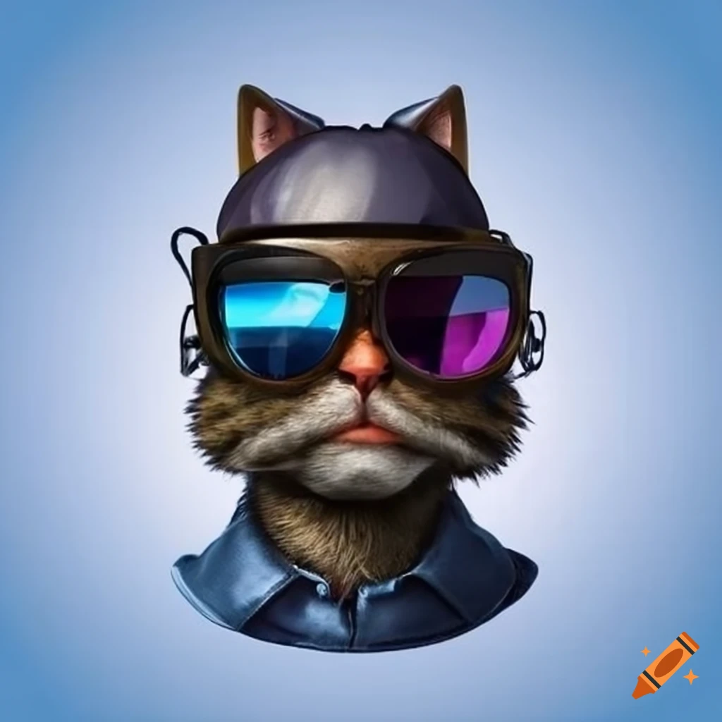 image of a pilot wearing sunglasses and holding a cat