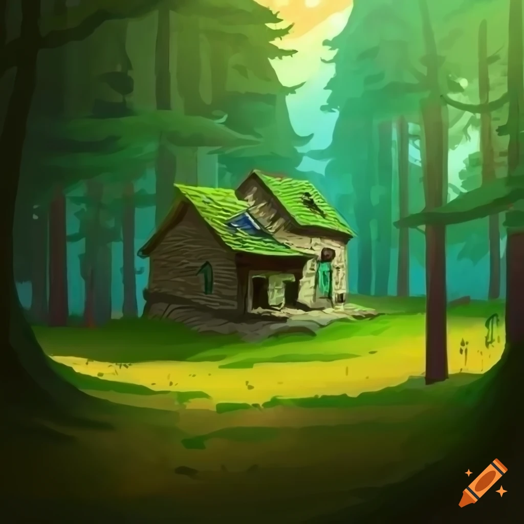 Hand drawn Forest Background For A Casual Game On Craiyon