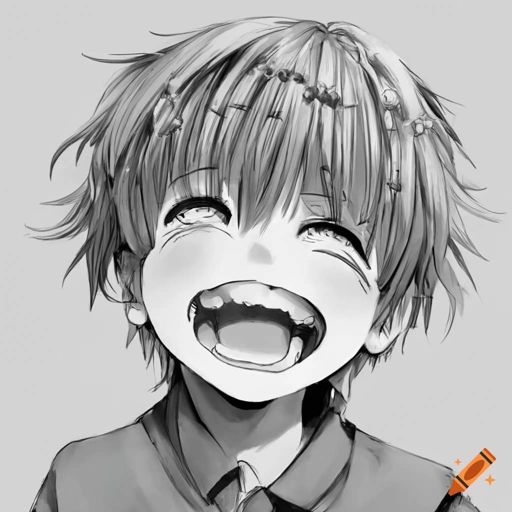 Anime Boy Gray Smile Face