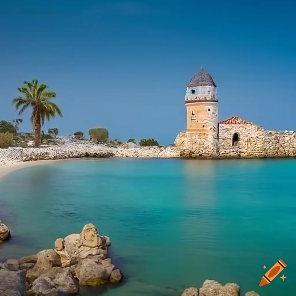 view of a Mediterranean sea resort
