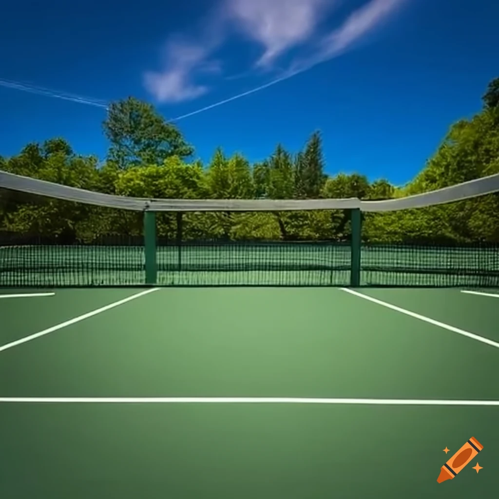 Luxurious outdoor tennis court on Craiyon