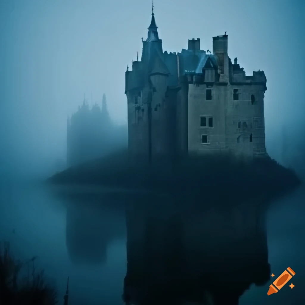 moody image of a misty castle