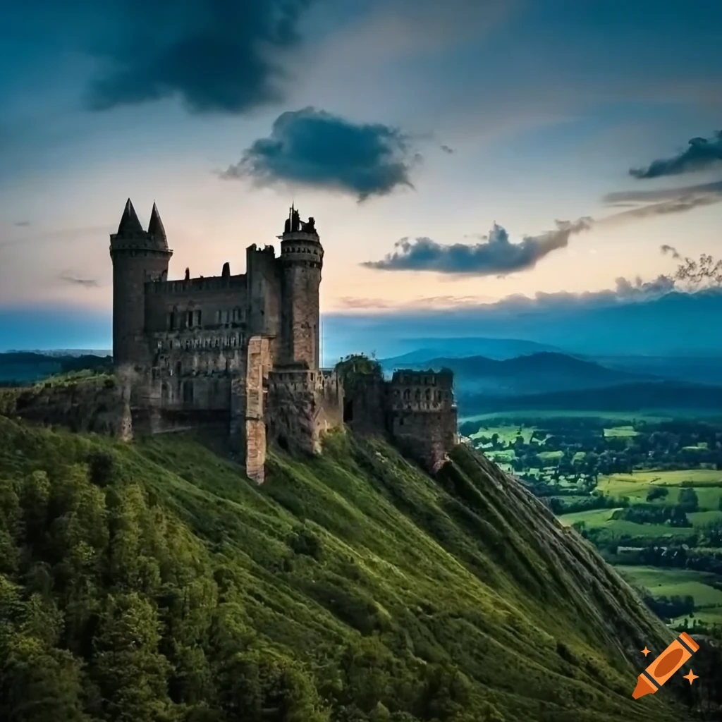 photograph of an ancient gothic castle