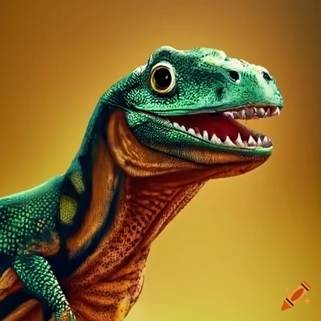dessin d'un lézard se prenant pour un dinosaure