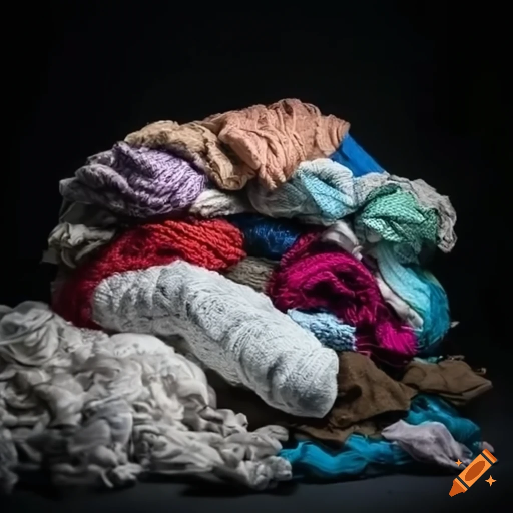 pile of textile waste