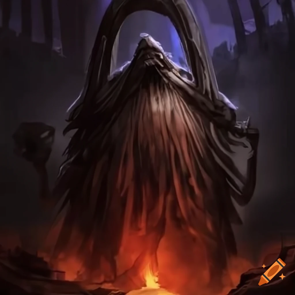 Image of a powerful wizard surrounded by victorian ghost monks on Craiyon