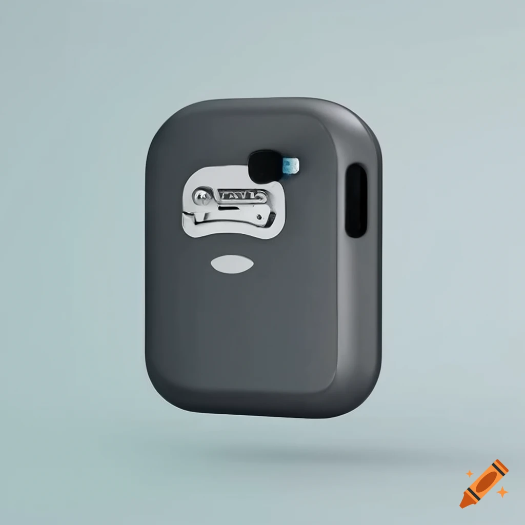 pocket-size AED in docking station
