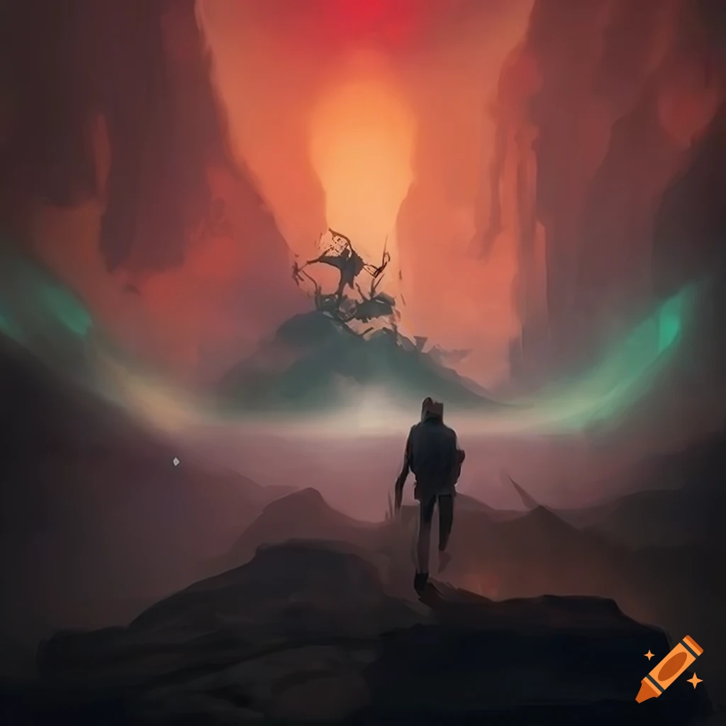 intense digital art of a dramatic confrontation