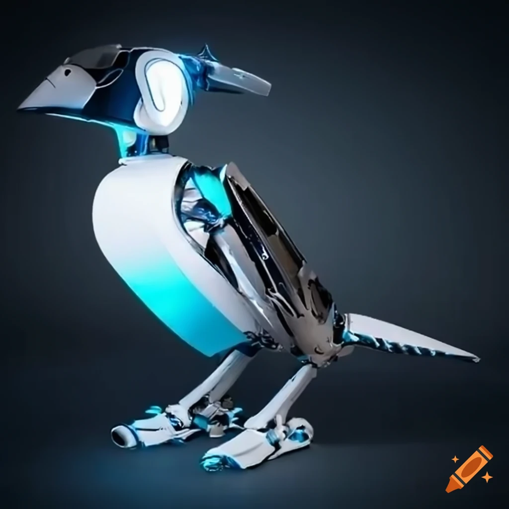 Futuristic robot bird