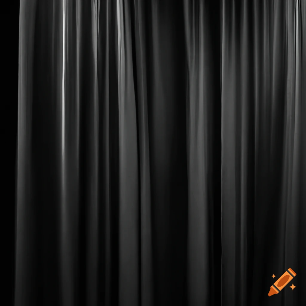 Black curtain in a dark jazz club on Craiyon