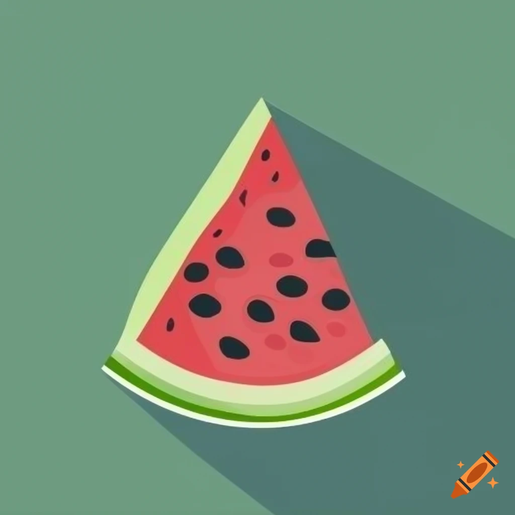 Flat Icon Of A Watermelon Slice On Craiyon