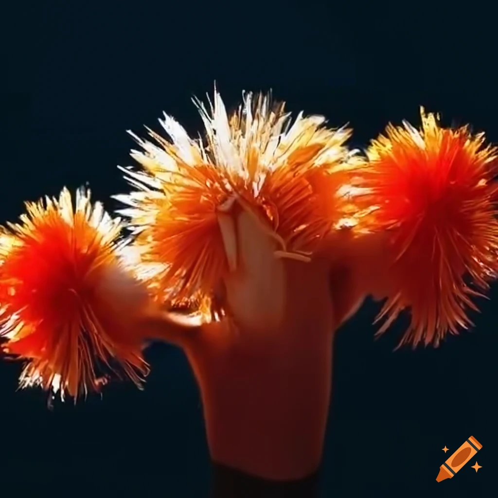 cheerleader with pompoms in dynamic pose