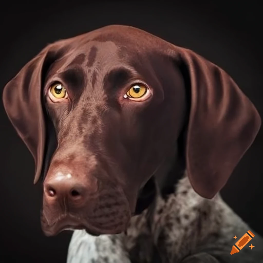 German shorthaired pointer pointing