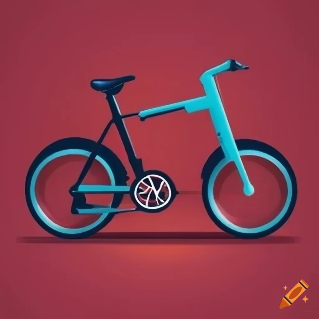2d vector illustration of a bicycle