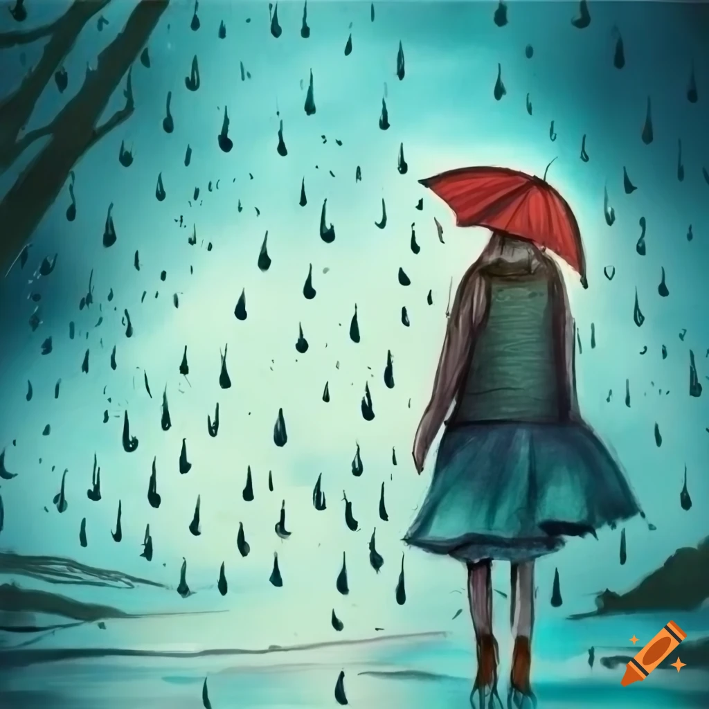 Awesome Drawing Cloud Rain Line Art Free Commercial - Cloud With Rain  Drawing Clipart (#1493666) - PikPng