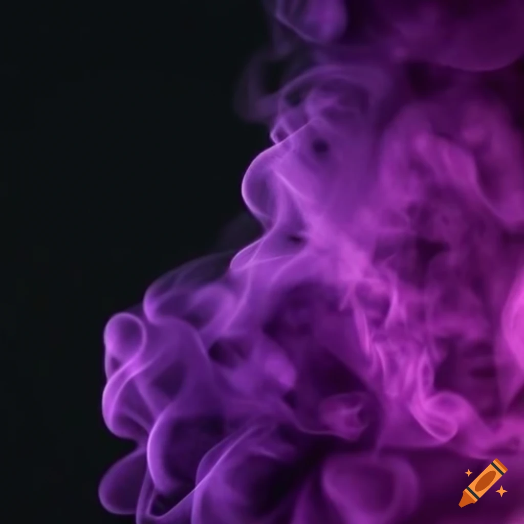 hyperrealist artwork of purple smoke