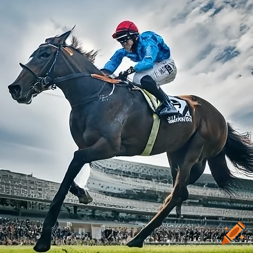 Detailed horse racing photo at paris longchamp derby on Craiyon