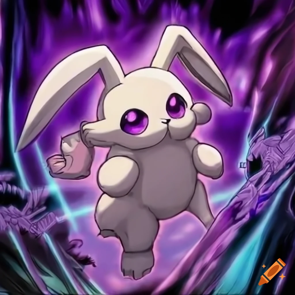 Dynamic And Fluffy Rabbit Toy From Yu gi oh Card Art On Craiyon