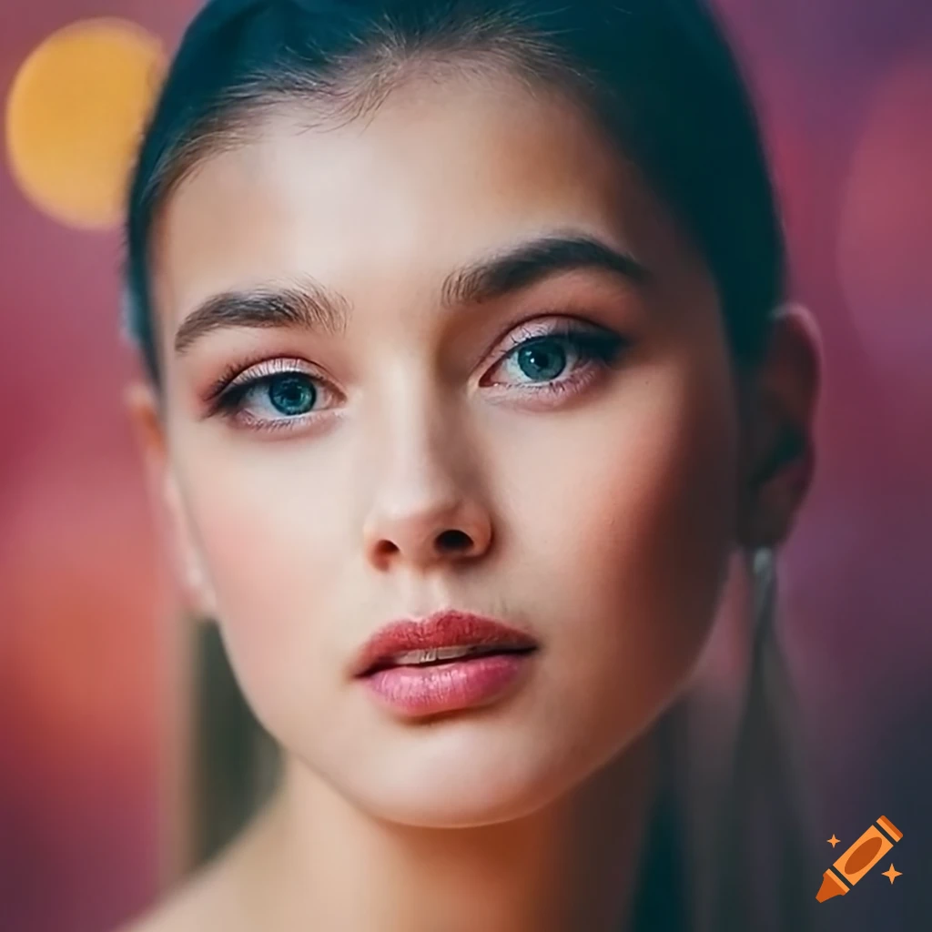 captivating portrait of a young female model