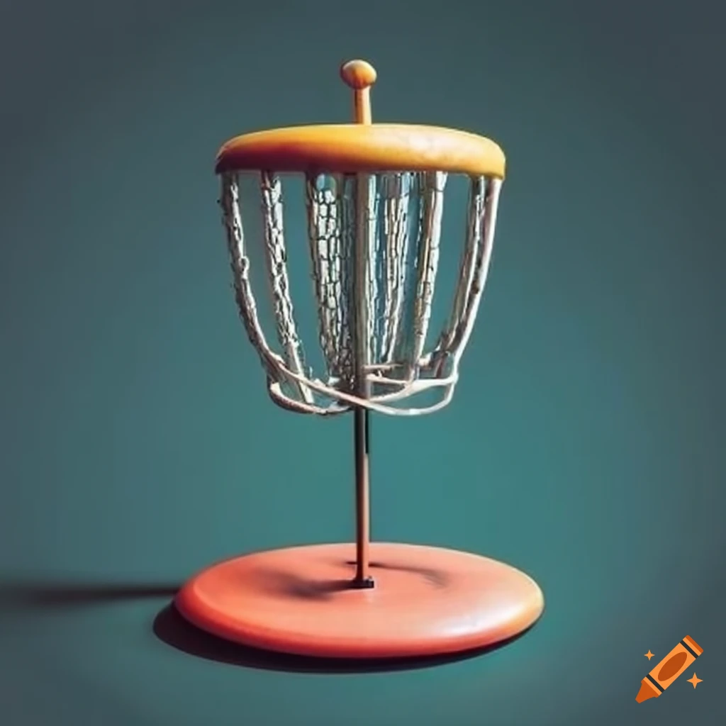 acorn-shaped-disc-golf-basket-on-craiyon