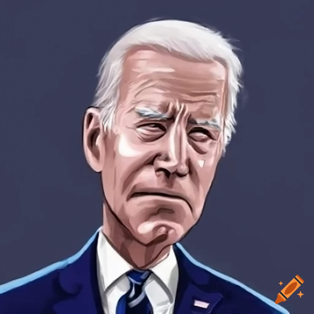 Cartoon depiction of joe biden taking a nap on craiyon