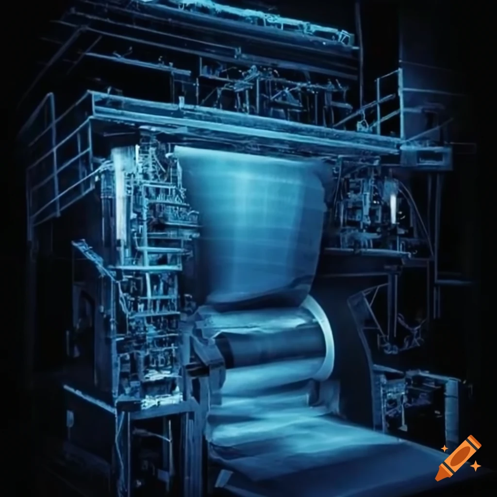 x-ray image of a paper machine