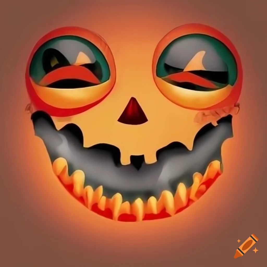 festive image with a happy Halloween face